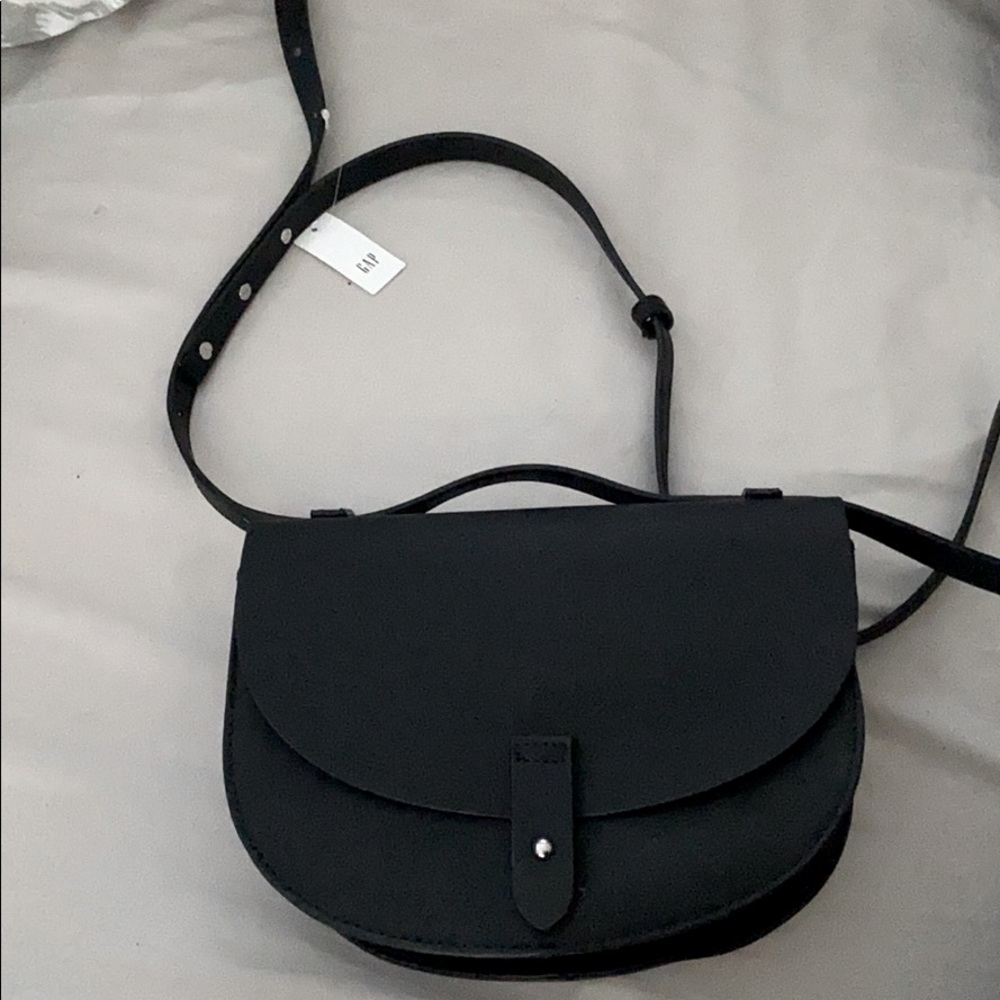 Vegan leather Black cross body bag